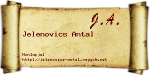 Jelenovics Antal névjegykártya